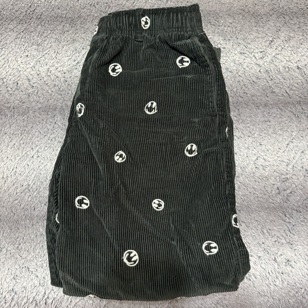smiley face urban outfitters pants w drawstring